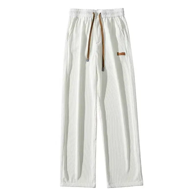 Men's Green Ice Silk Wide Leg Pants 2023 - Image 7