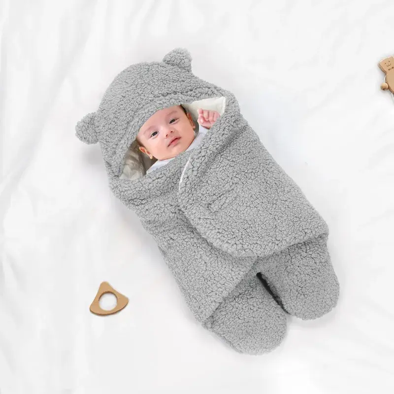 Baby Sleeping Bag White Soft Swaddle Universal Winter Autumn - Image 11