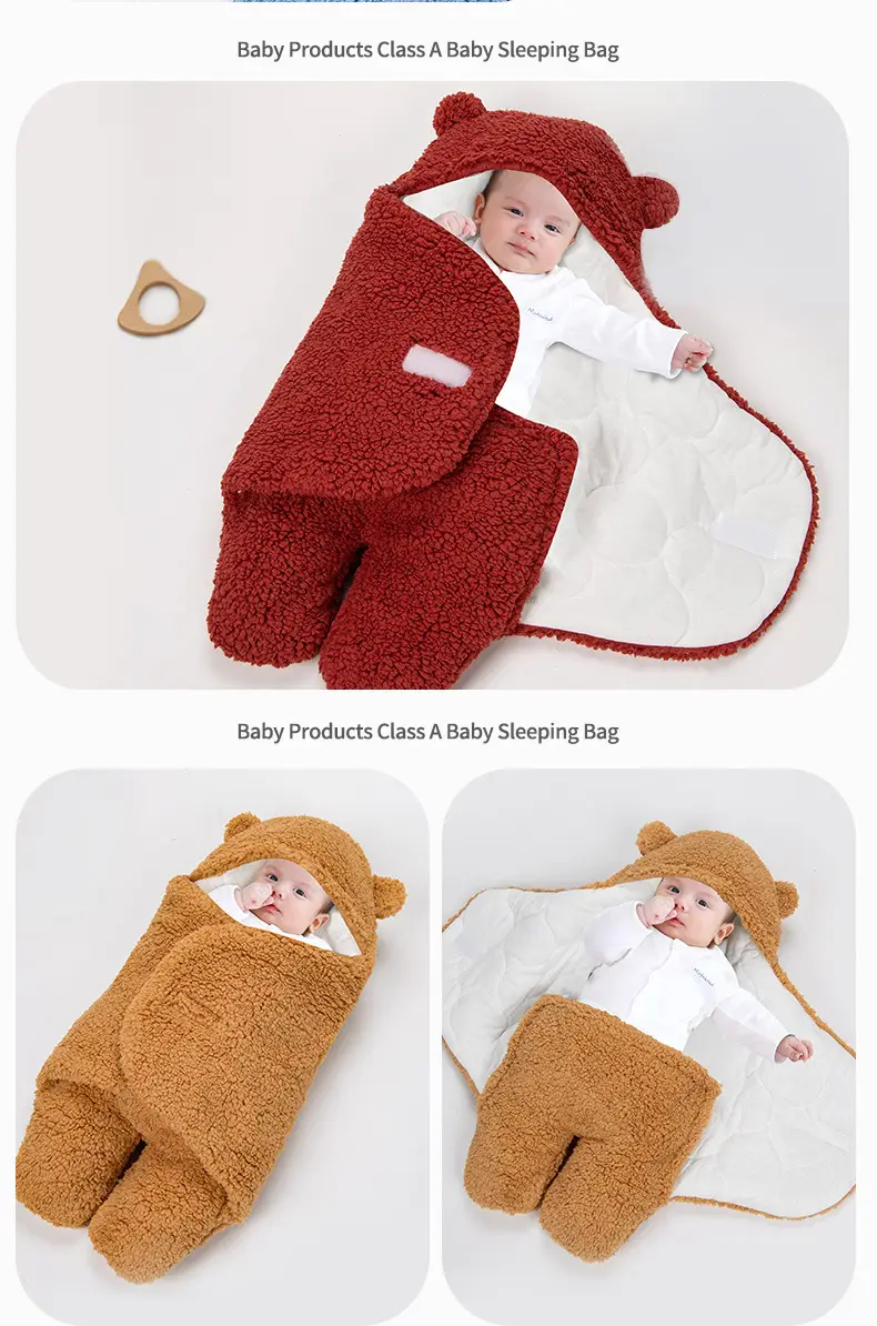 Baby Sleeping Bag White Soft Swaddle Universal Winter Autumn — feature 10