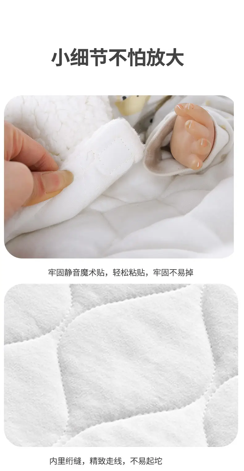 Baby Sleeping Bag White Soft Swaddle Universal Winter Autumn — feature 13