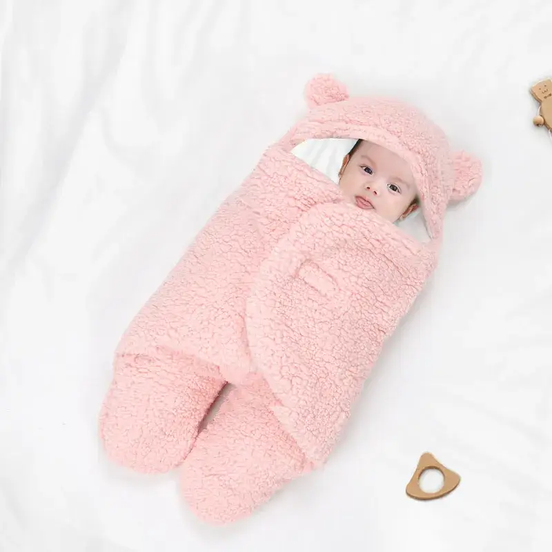 Baby Sleeping Bag White Soft Swaddle Universal Winter Autumn - Image 2