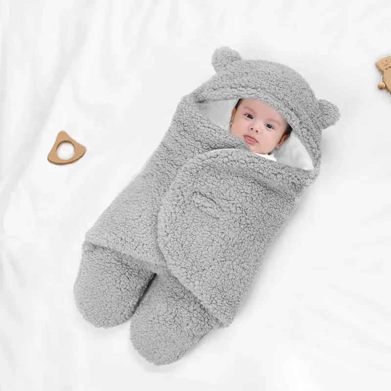 Baby Sleeping Bag White Soft Swaddle Universal Winter Autumn - Image 3
