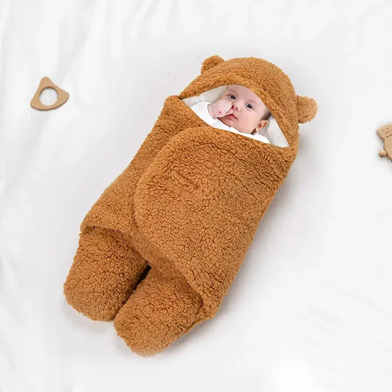 Baby Sleeping Bag White Soft Swaddle Universal Winter Autumn - Image 4
