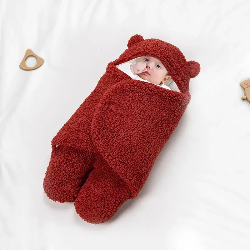 Baby Sleeping Bag White Soft Swaddle Universal Winter Autumn - Image 5