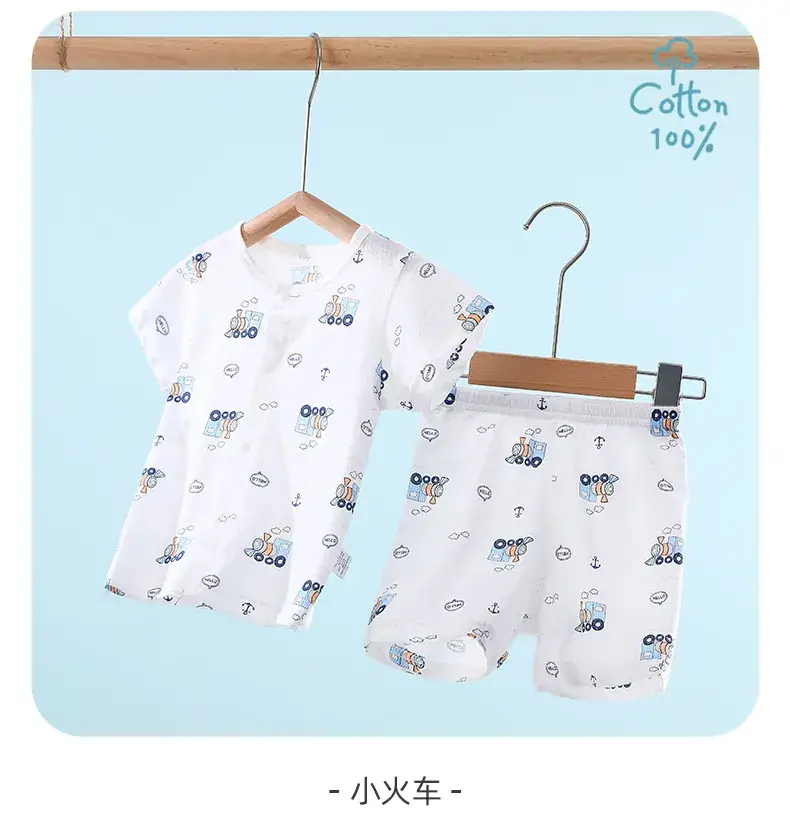 Baby Short Sleeve Suit Cotton Summer Wear — feature 17