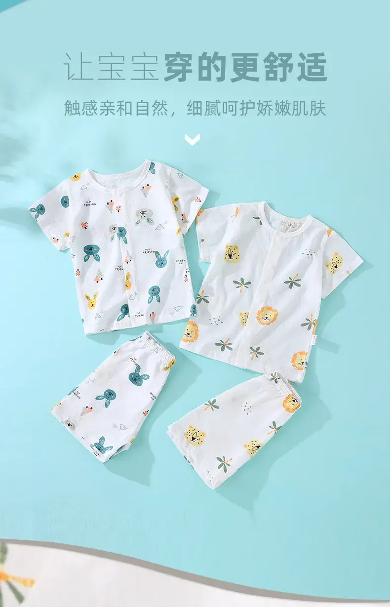 Baby Short Sleeve Suit Cotton Summer Wear — feature 2