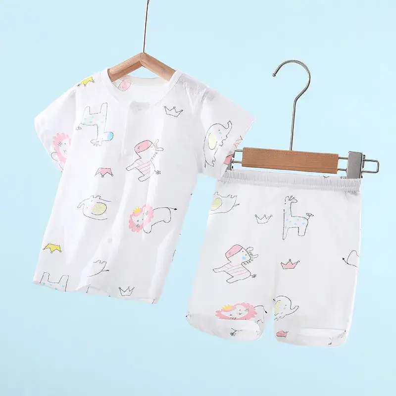 Baby Short Sleeve Suit Cotton Summer Wear