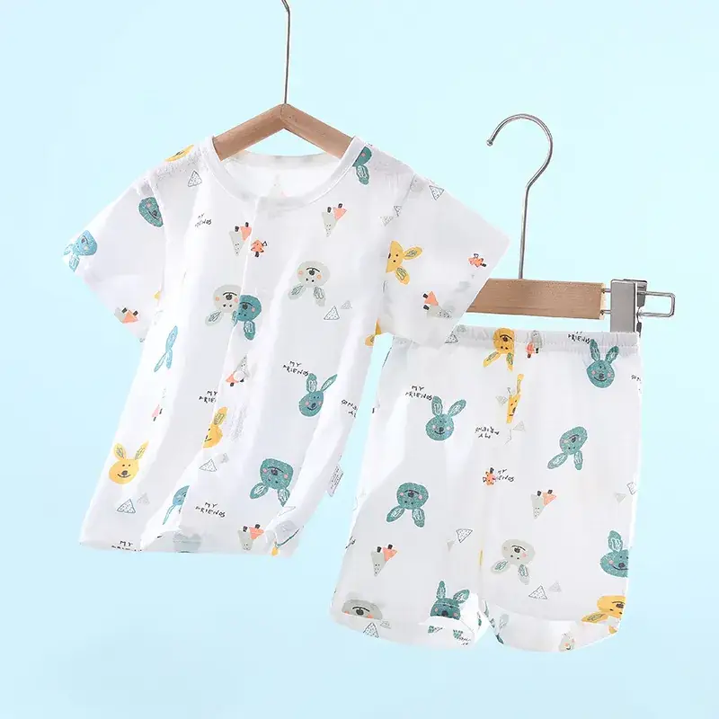 Baby Short Sleeve Suit Cotton Summer Wear