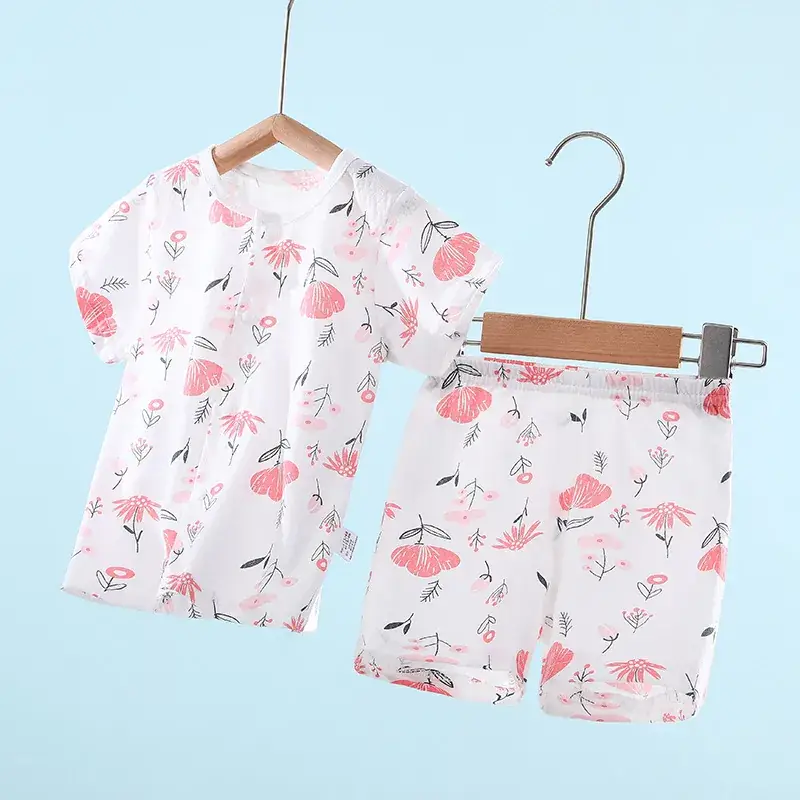 Baby Short Sleeve Suit Cotton Summer Wear