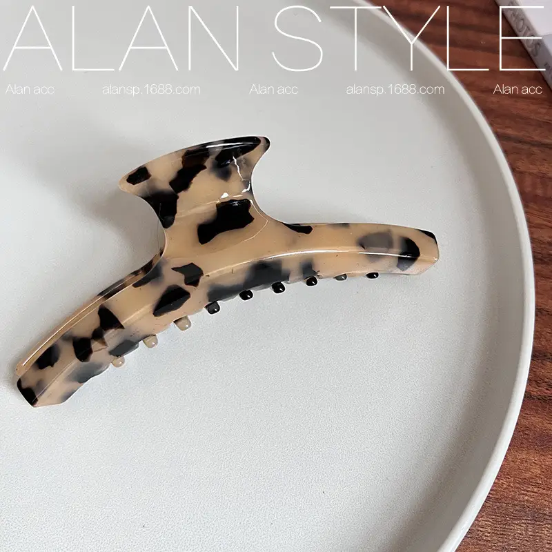 Oversize Japanese Korean French Acetic Acid Hair Grip Clips Shark Clip — feature 7