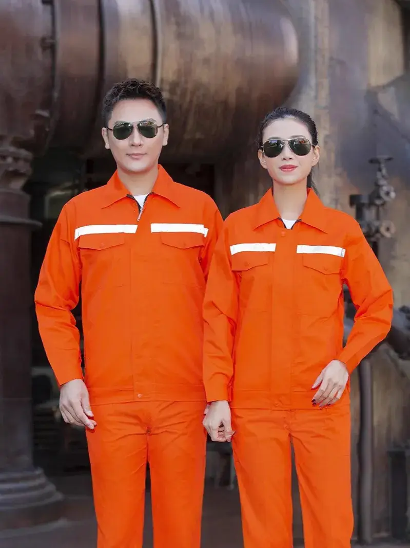 Green Long Sleeve Work Suit for Men & Women Road Bridge Auto Repair - Image 11