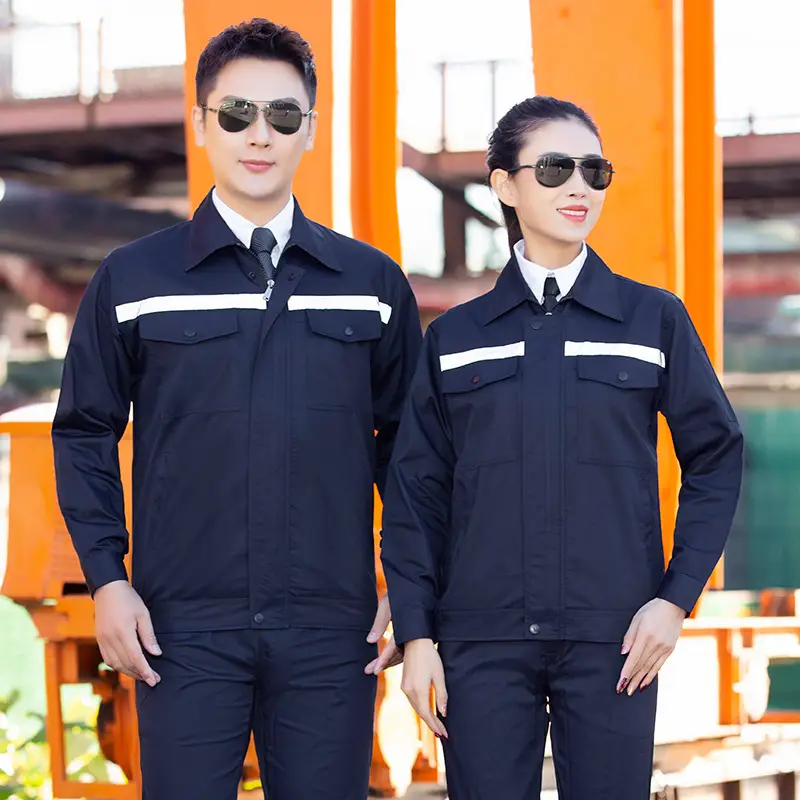 Green Long Sleeve Work Suit for Men & Women Road Bridge Auto Repair — feature 12
