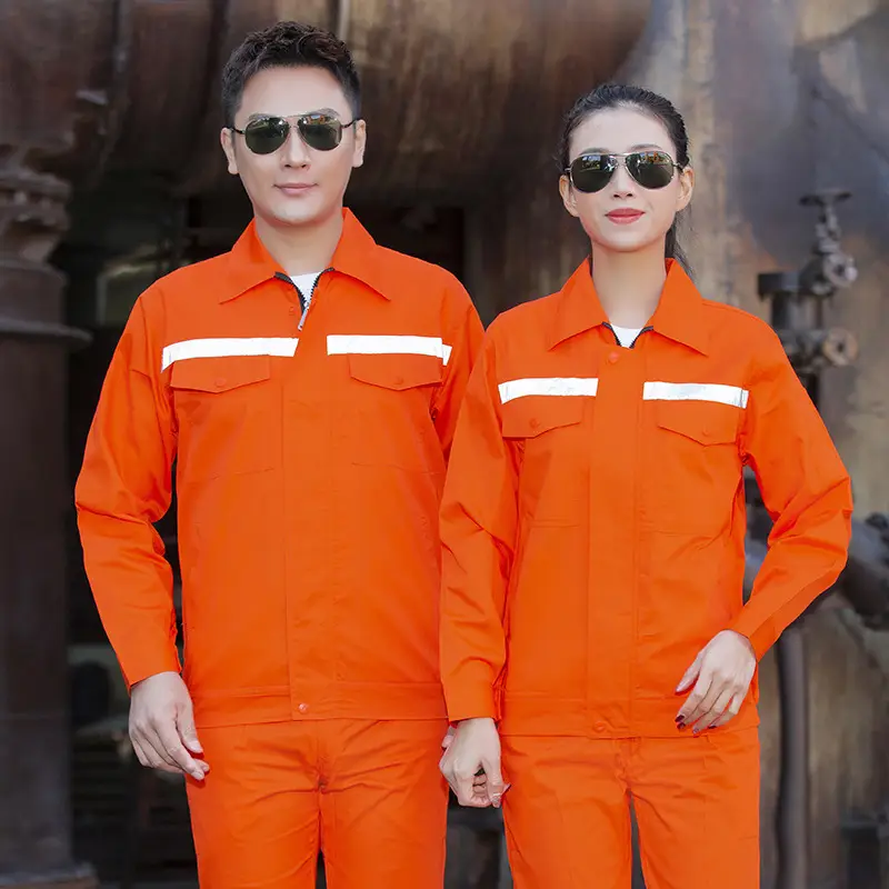 Green Long Sleeve Work Suit for Men & Women Road Bridge Auto Repair — feature 16