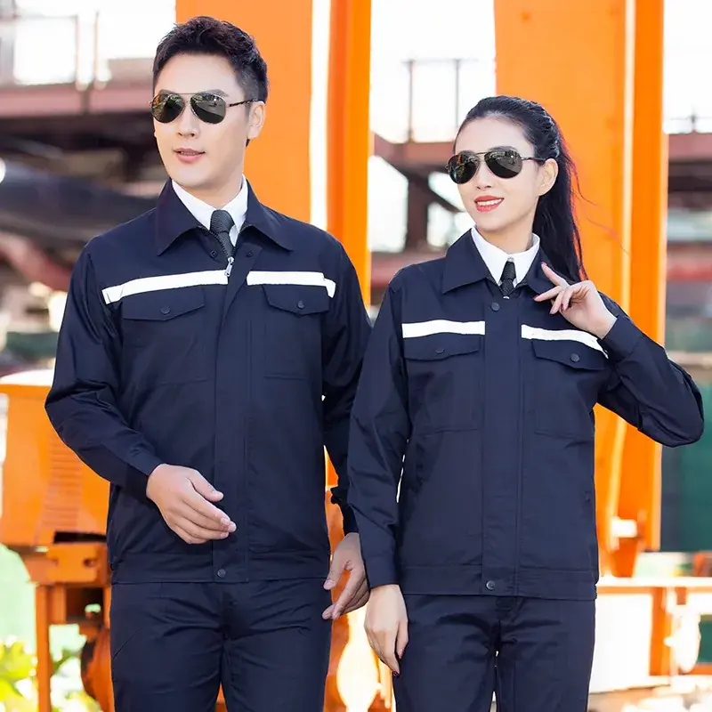 Green Long Sleeve Work Suit for Men & Women Road Bridge Auto Repair - Image 3