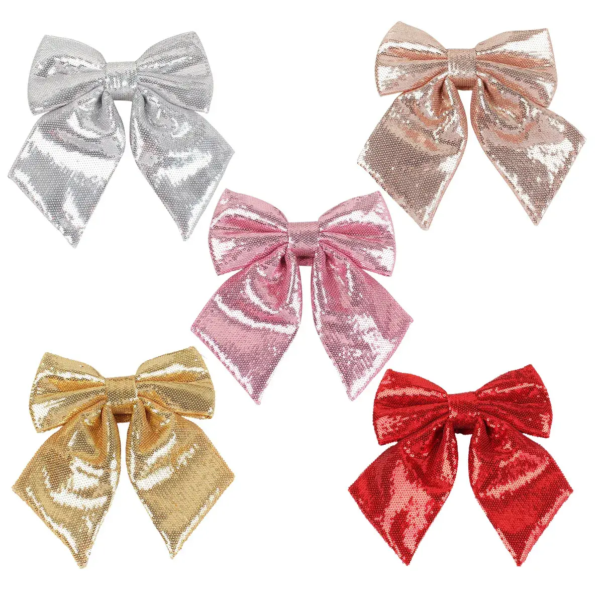 Red Sequins Bow Tie 51g Crystal Decor