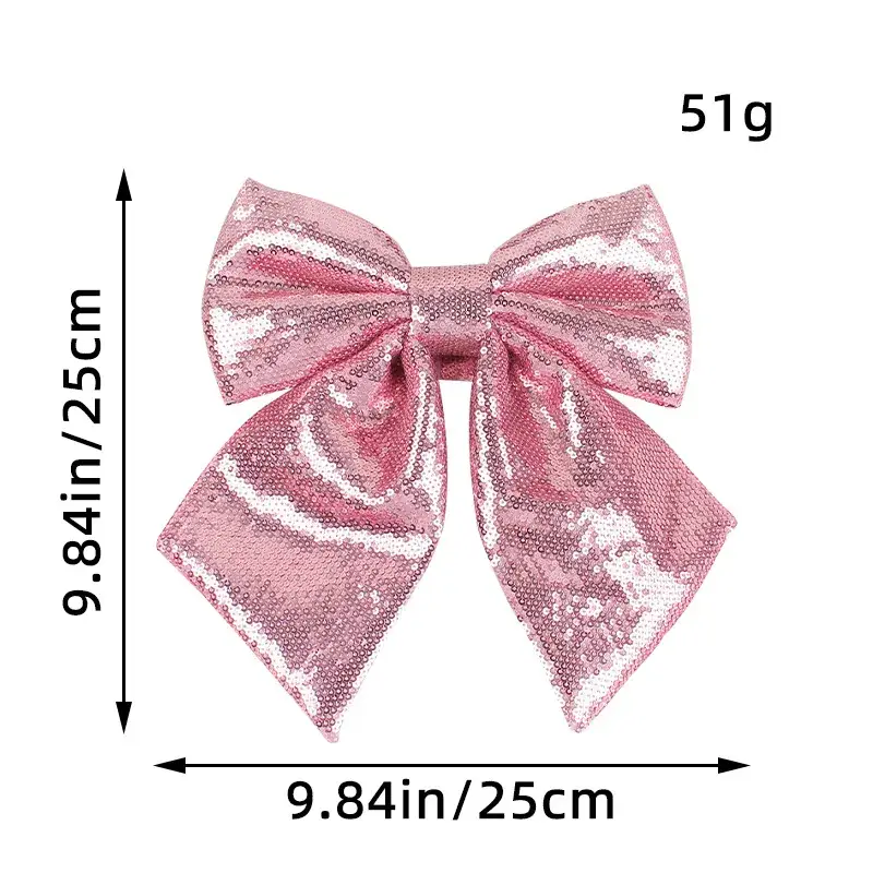 Red Sequins Bow Tie 51g Crystal Decor