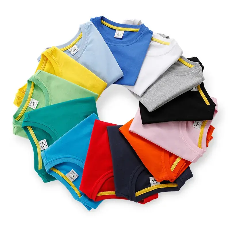 Korean Style Baby T-Shirt White 100 Cotton Summer Boys Girls