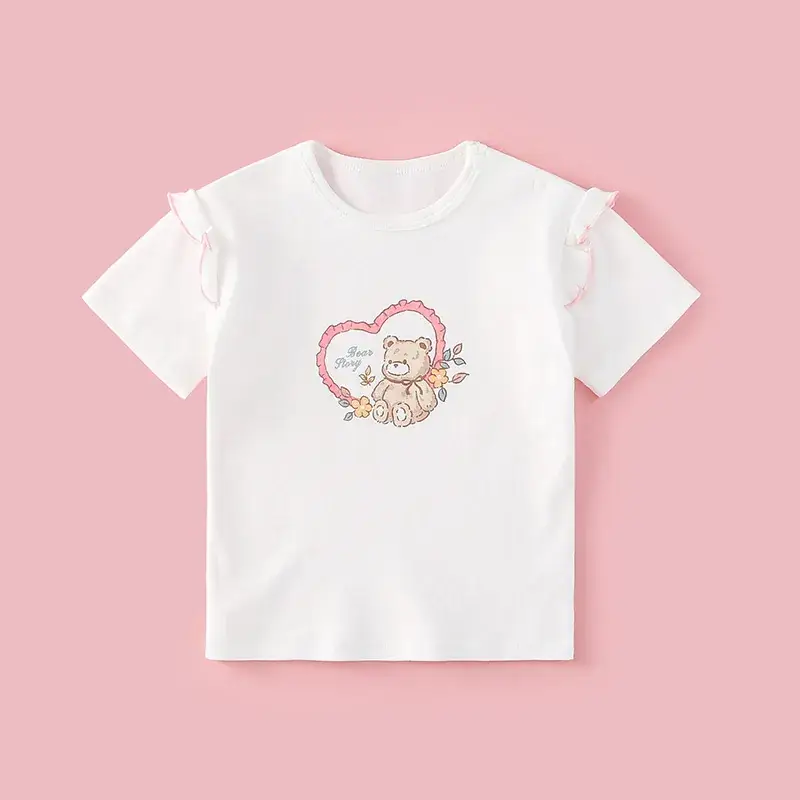 Girls White Collar T-Shirt Summer Wear Small Medium - Image 18
