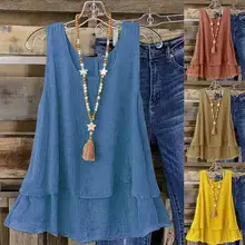 Black Floral V-Neck Sleeveless Vest for Women — feature 1