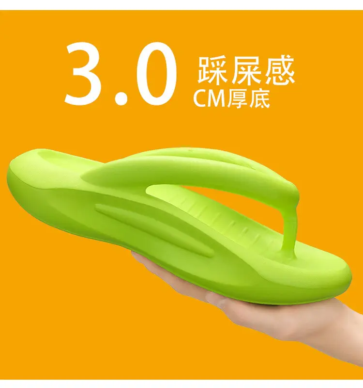 Men Women Casual Flip Flops 3.0cm Thick Bottom — feature 2