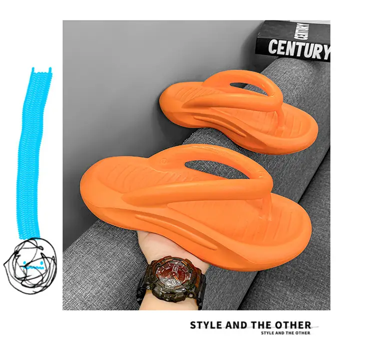 Men Women Casual Flip Flops 3.0cm Thick Bottom — feature 26