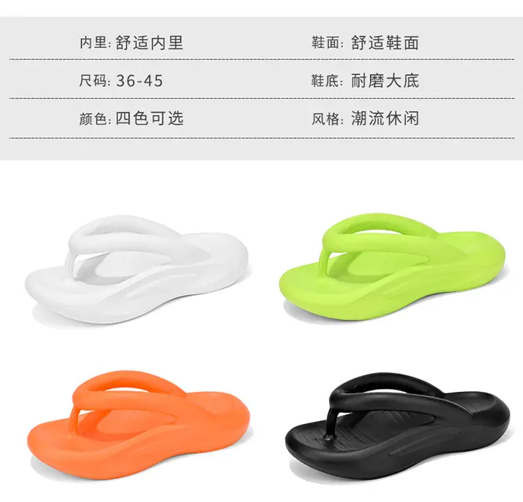Men Women Casual Flip Flops 3.0cm Thick Bottom — feature 3