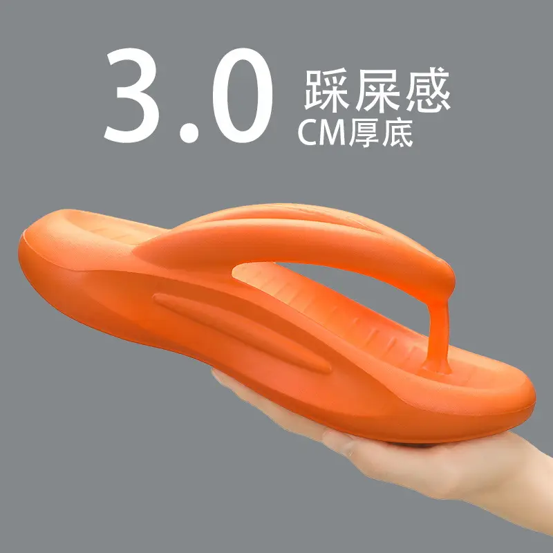 Men Women Casual Flip Flops 3.0cm Thick Bottom