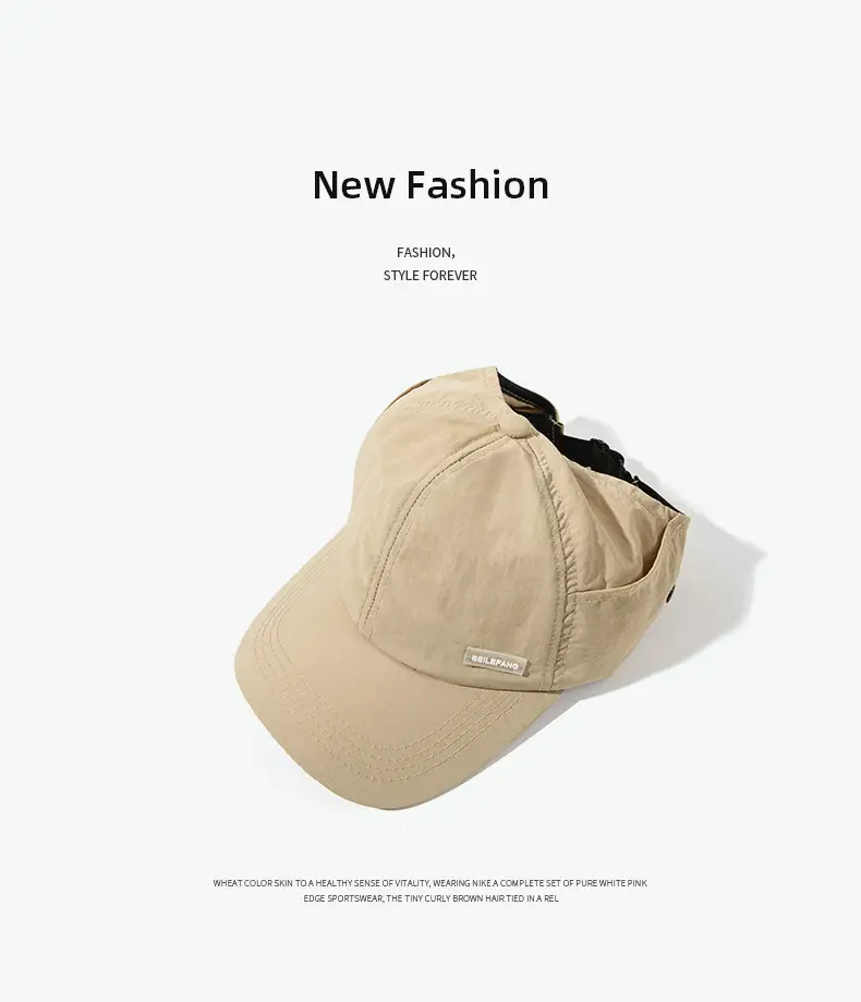 Black Women's UV Sunglasses Cap with Adjustable Strap — feature 11