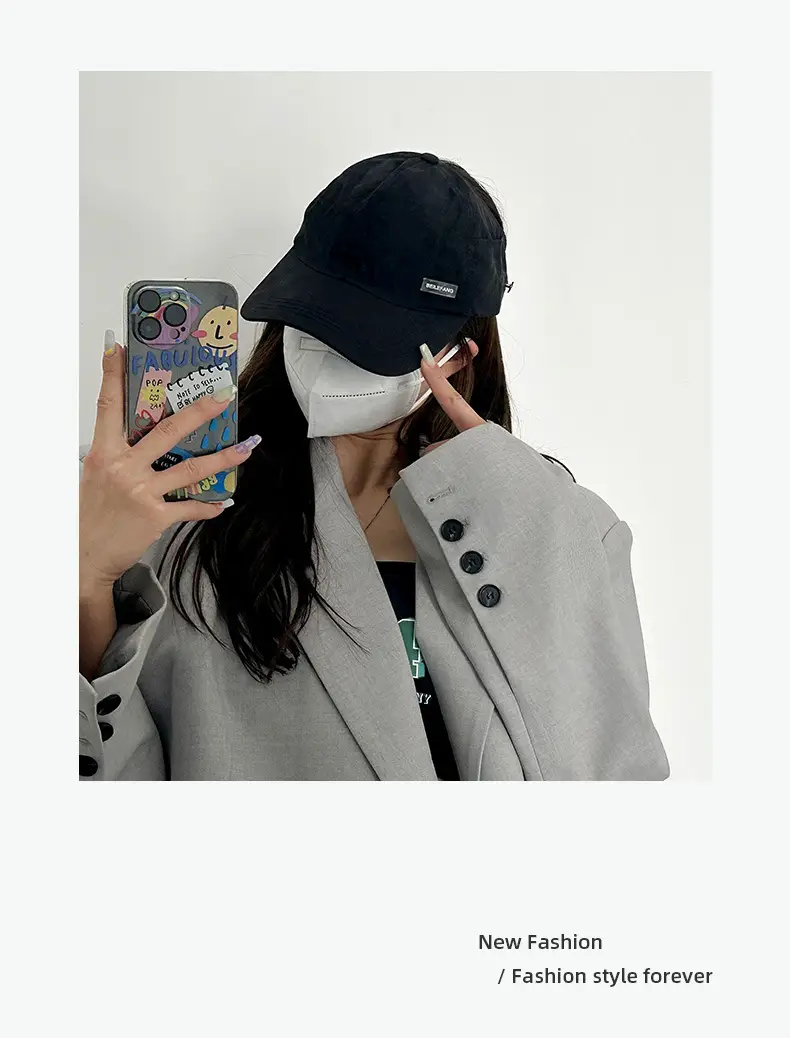 Black Women's UV Sunglasses Cap with Adjustable Strap — feature 14