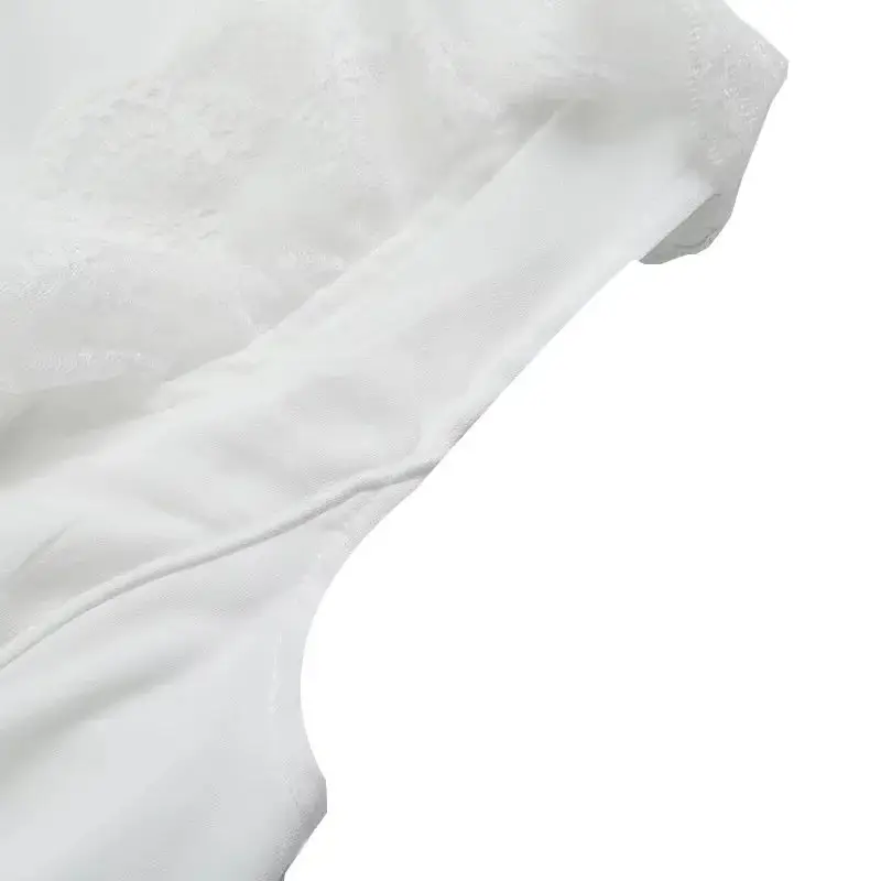 White Lace Sleeveless Vest & Skirt Set — feature 14