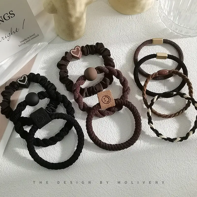 Pink Elastic Hair Bands for Women's Hair Accessories - Image 52