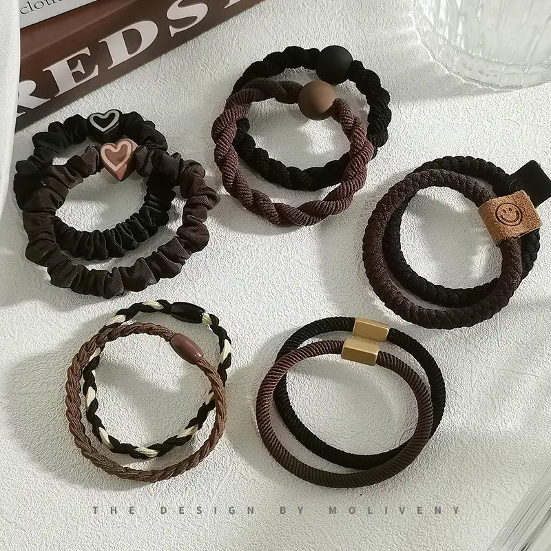 Pink Elastic Hair Bands for Women's Hair Accessories - Image 53
