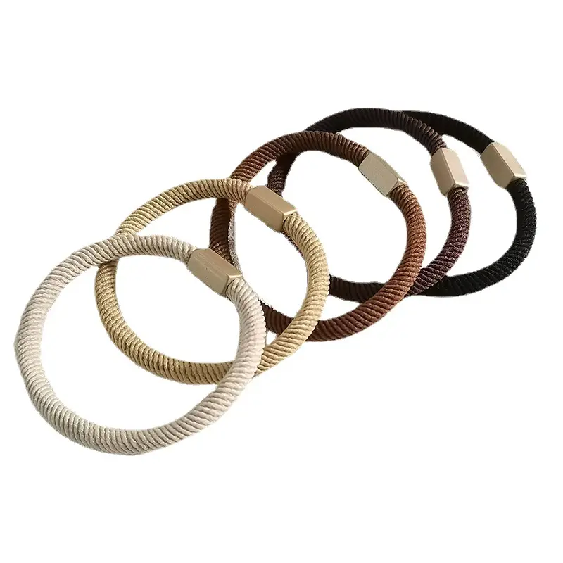 Pink Elastic Hair Bands for Women's Hair Accessories - Image 55