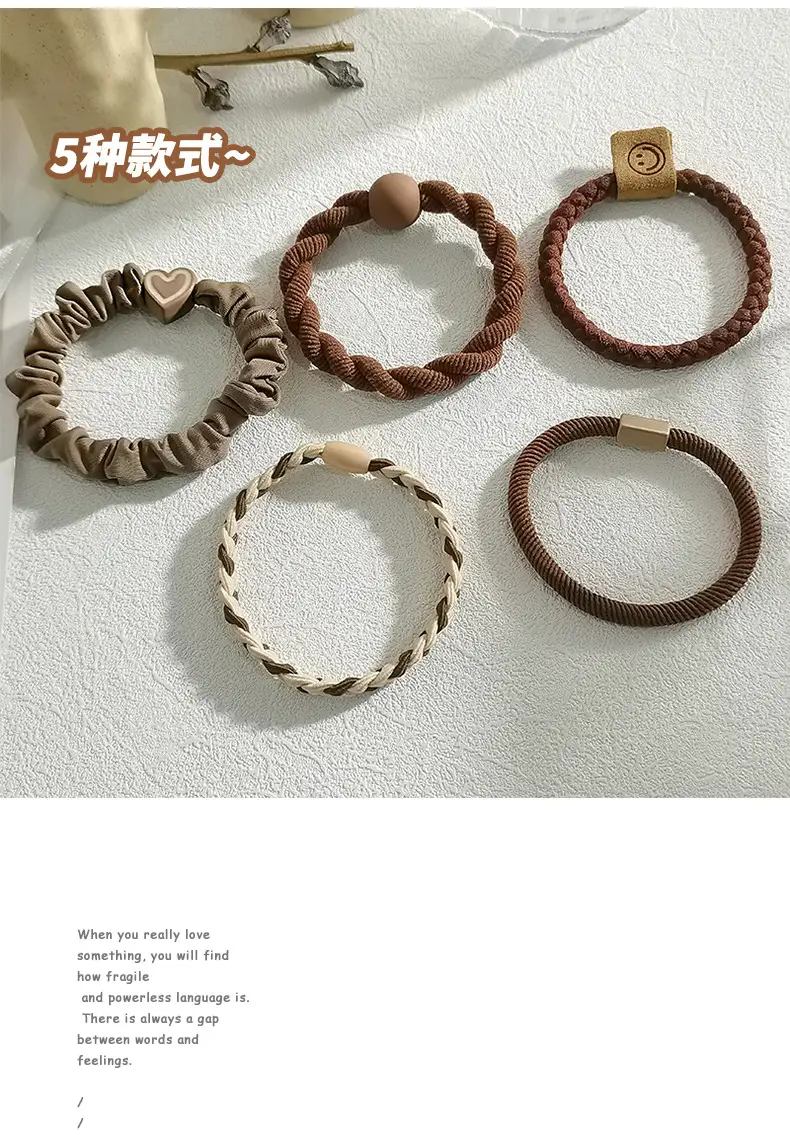 Pink Elastic Hair Bands for Women's Hair Accessories — feature 5