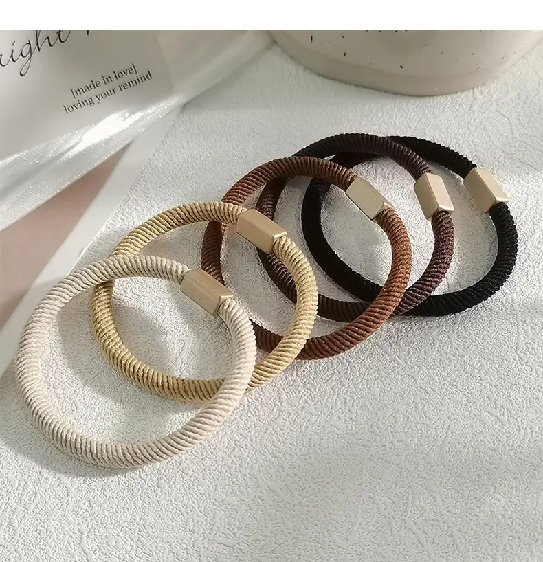 Pink Elastic Hair Bands for Women's Hair Accessories — feature 7