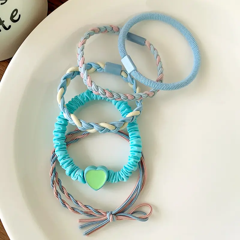 Pink Elastic Hair Bands for Women's Hair Accessories - Image 10
