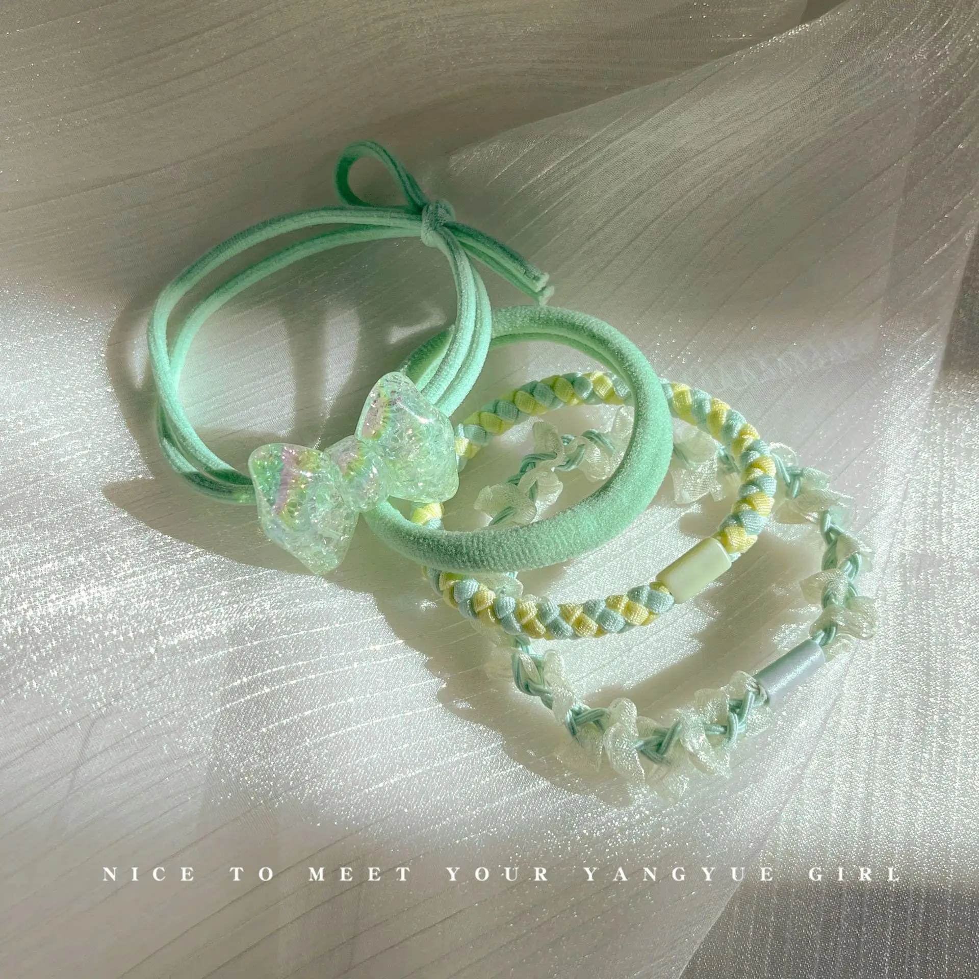 Pink Elastic Hair Bands for Women's Hair Accessories - Image 13