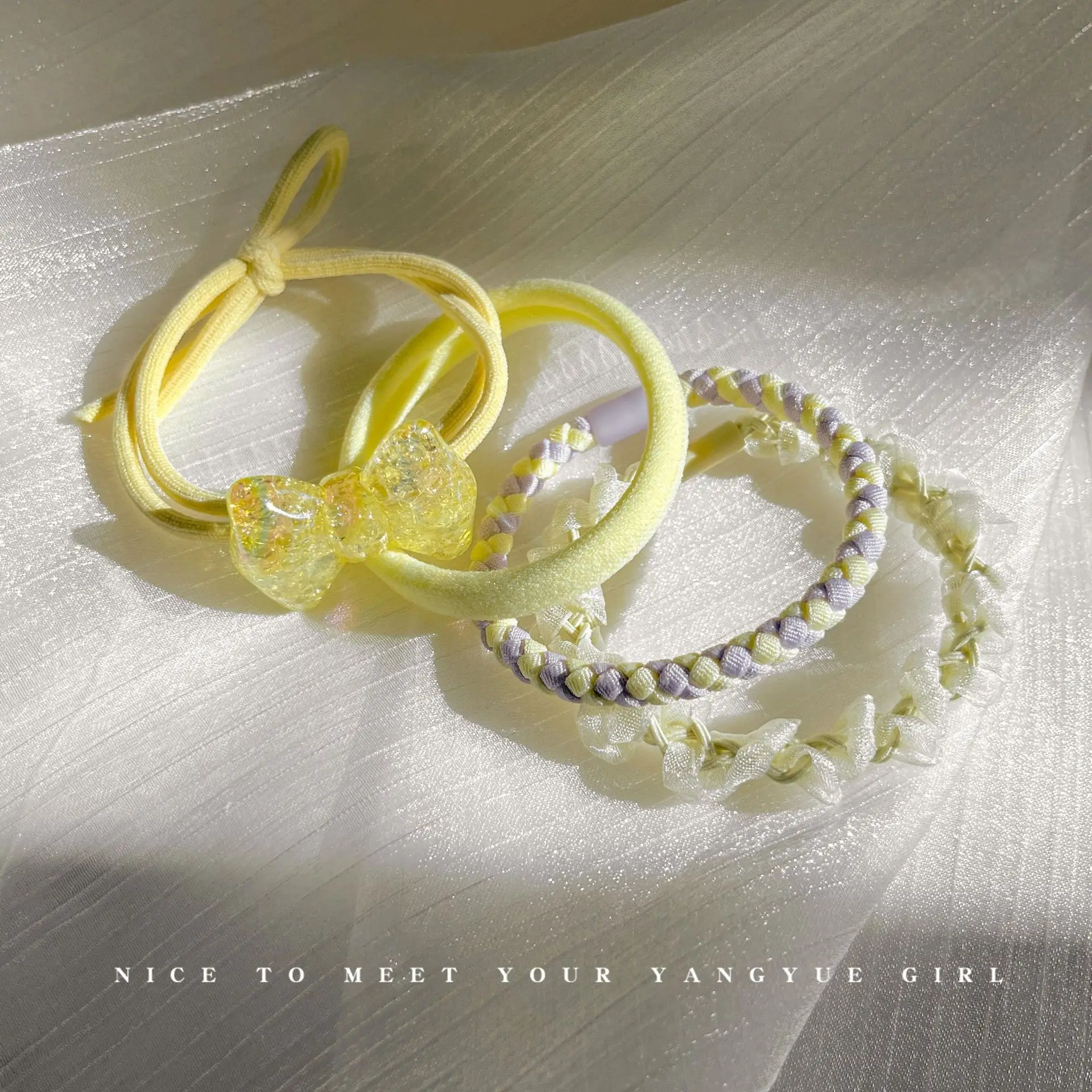 Pink Elastic Hair Bands for Women's Hair Accessories - Image 16
