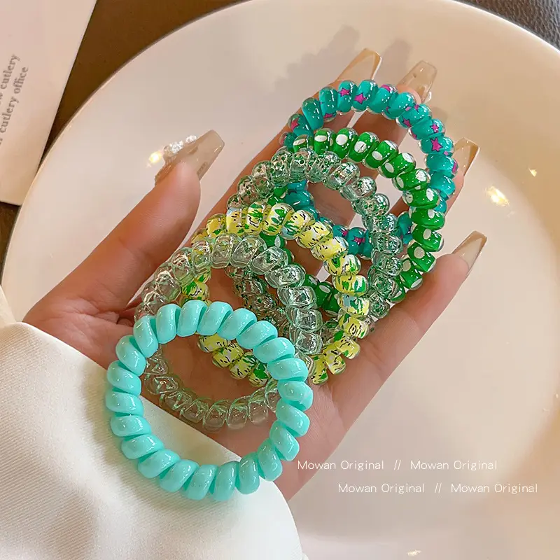 Pink Elastic Hair Bands for Women's Hair Accessories - Image 22