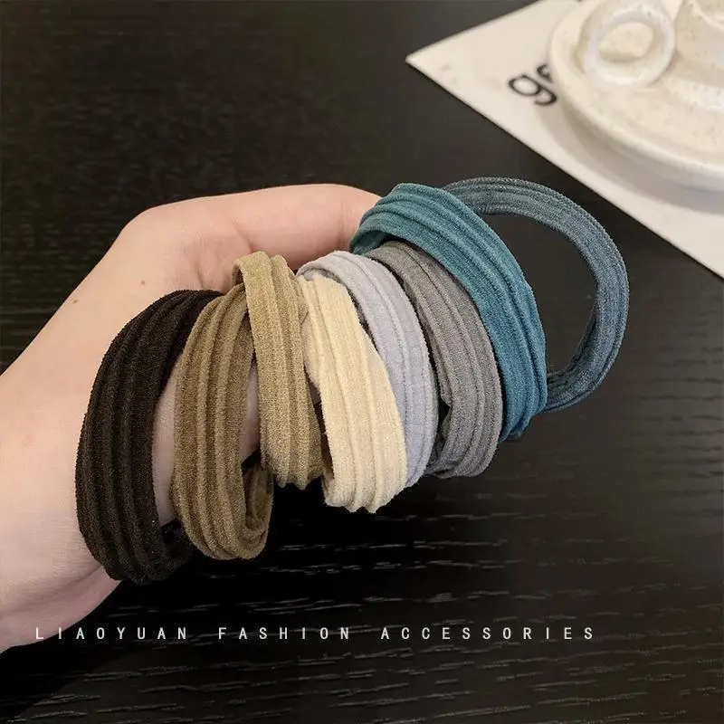 Pink Elastic Hair Bands for Women's Hair Accessories - Image 26