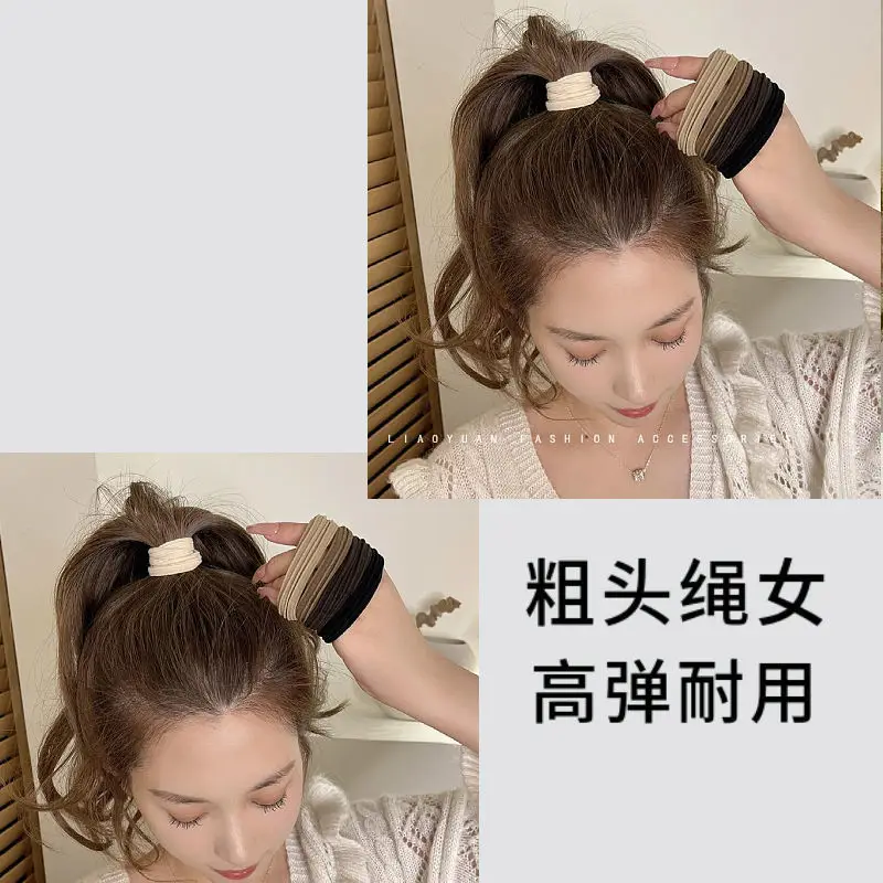 Pink Elastic Hair Bands for Women's Hair Accessories - Image 28