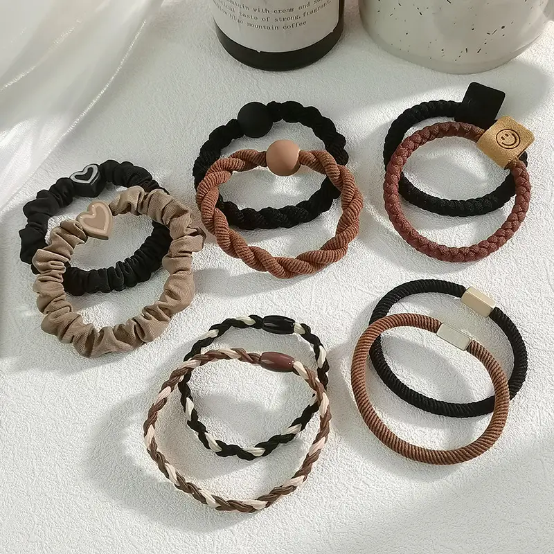 Pink Elastic Hair Bands for Women's Hair Accessories - Image 3