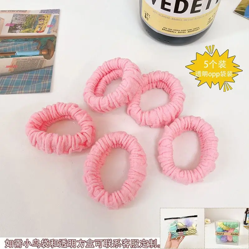 Pink Elastic Hair Bands for Women's Hair Accessories - Image 37