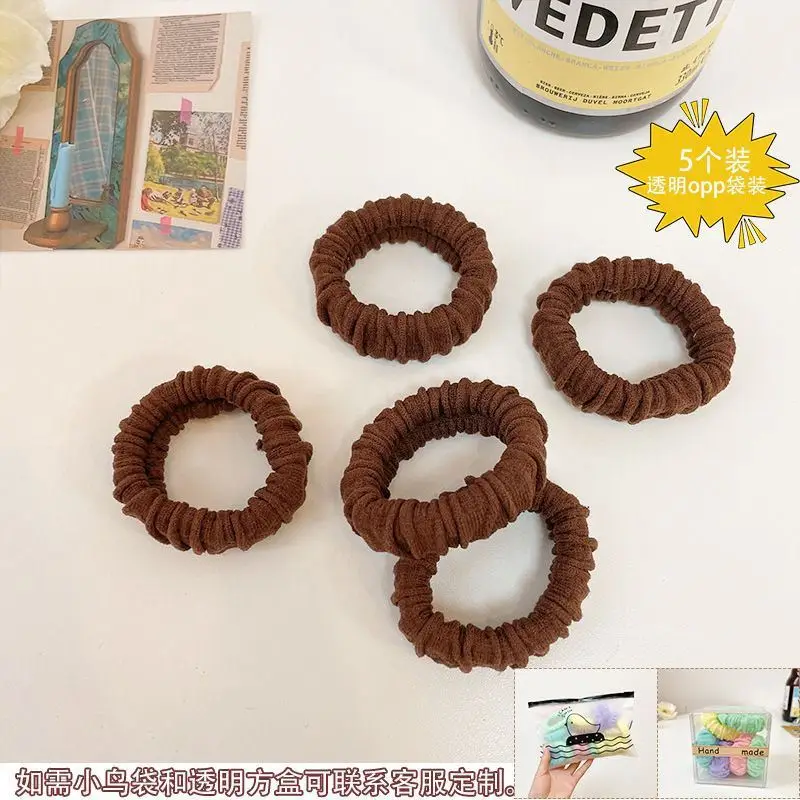 Pink Elastic Hair Bands for Women's Hair Accessories - Image 42