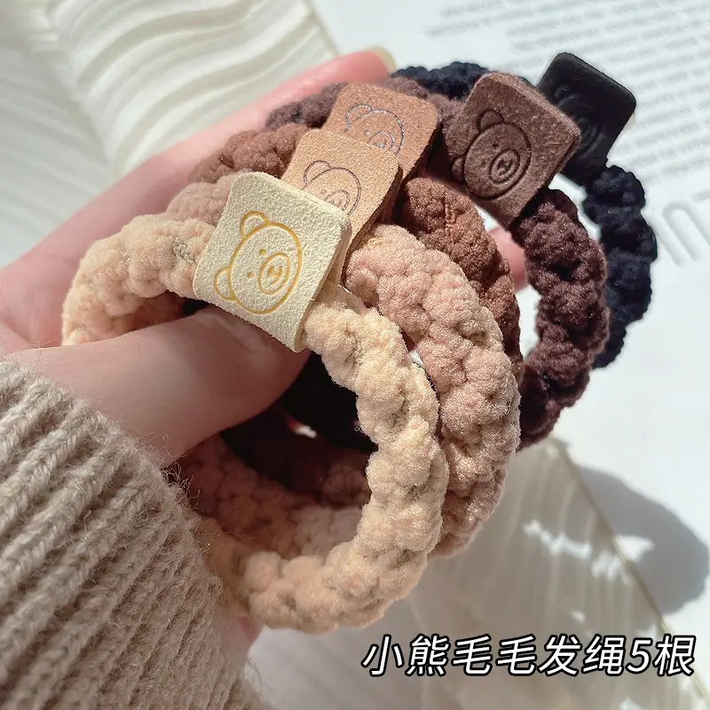 Pink Elastic Hair Bands for Women's Hair Accessories - Image 45