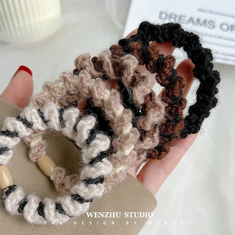 Pink Elastic Hair Bands for Women's Hair Accessories - Image 47