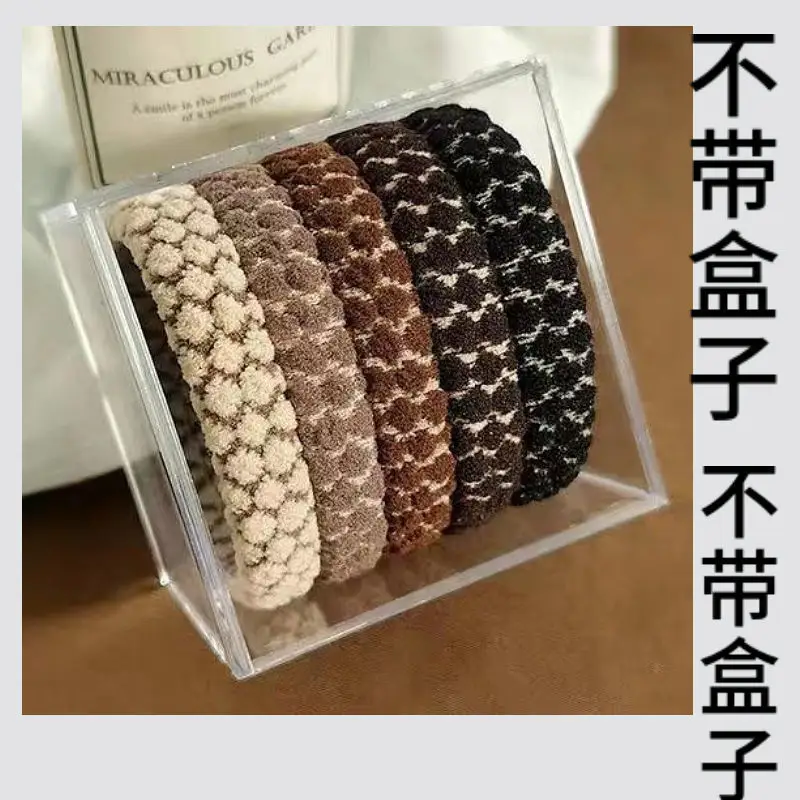 Pink Elastic Hair Bands for Women's Hair Accessories - Image 48