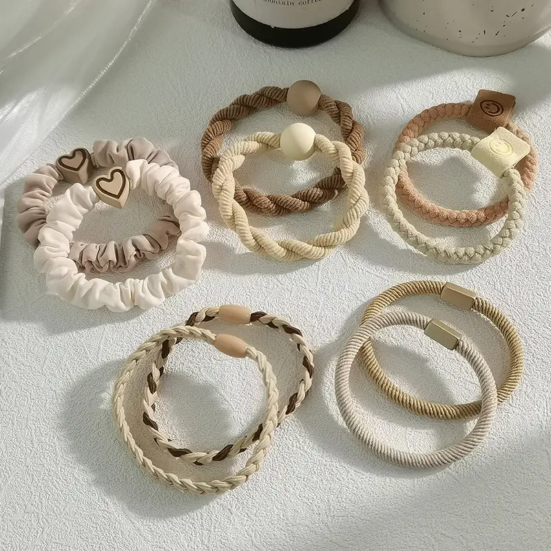 Pink Elastic Hair Bands for Women's Hair Accessories - Image 5