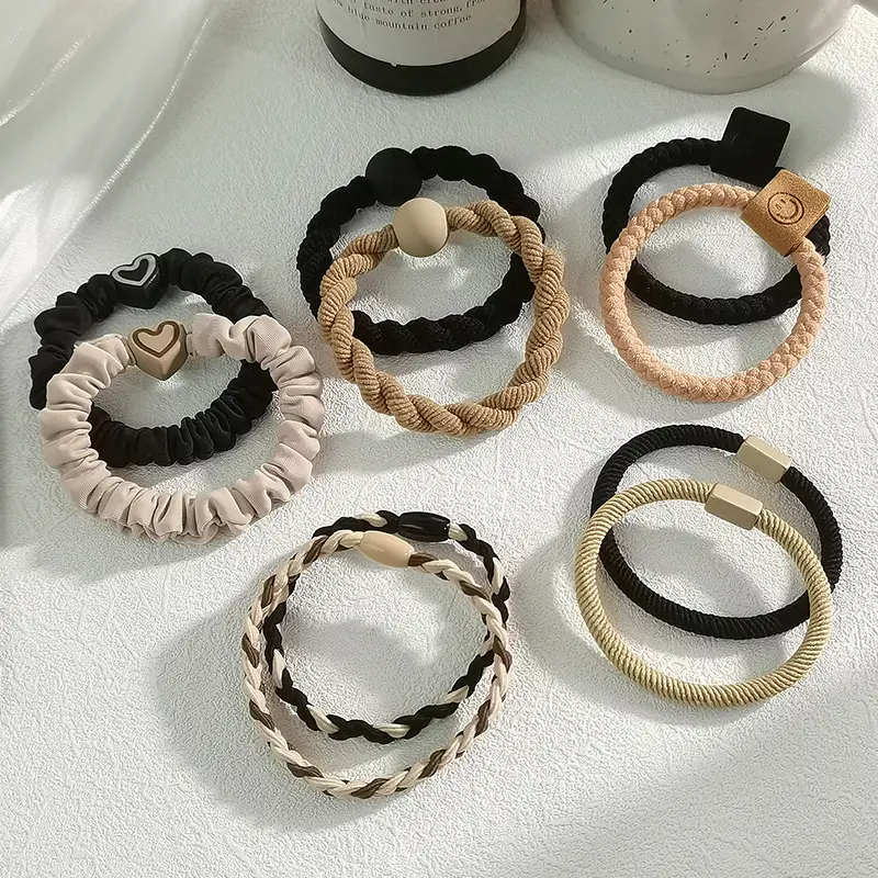 Pink Elastic Hair Bands for Women's Hair Accessories - Image 6