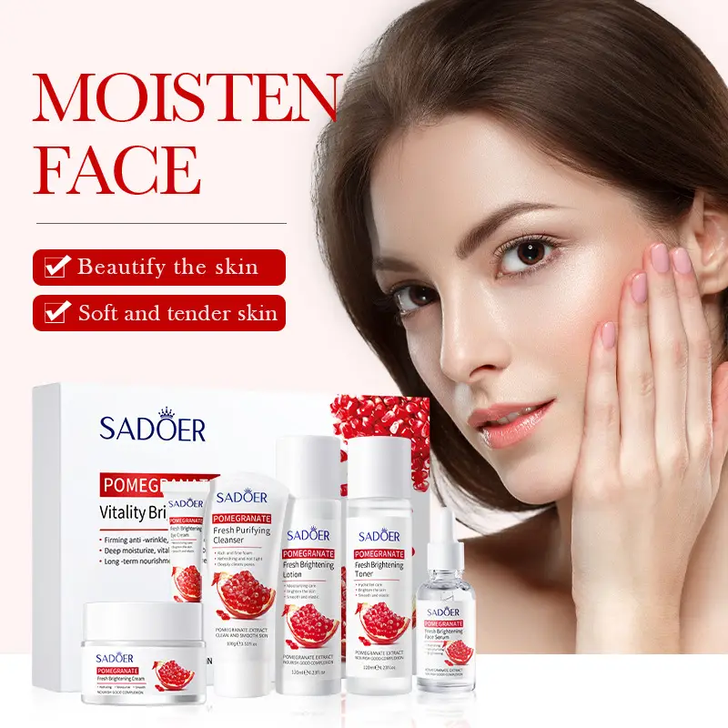 SADOER Red Pomegranate 6-Piece Skin Care Set - Image 3